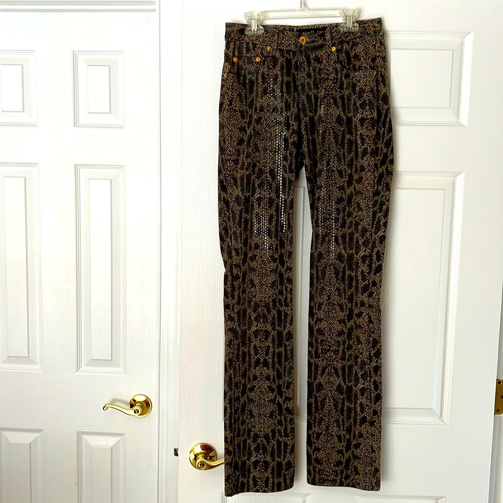 ABS by Allen Schwartz sequin embellished pants.